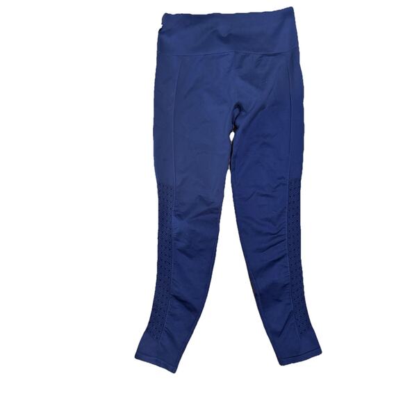 Fabletics Womens Sync High Waisted Perforated 7/8 Legging S Navy $49.95 - Picture 1 of 7